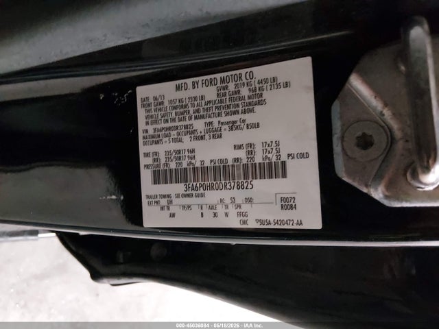 45036084 :رقم المزاد ، 3FA6P0HR0DR378825 vin ، 2013 Ford Fusion Se مزاد بيع