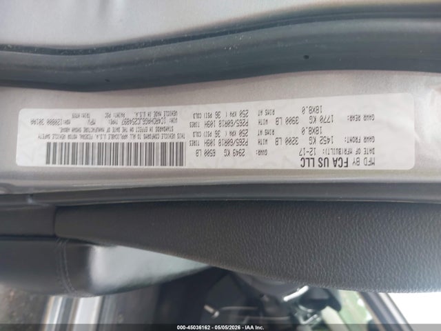 45036162 :رقم المزاد ، 1C4RDHAG6JC254897 vin ، 2018 Dodge Durango Sxt Rwd مزاد بيع