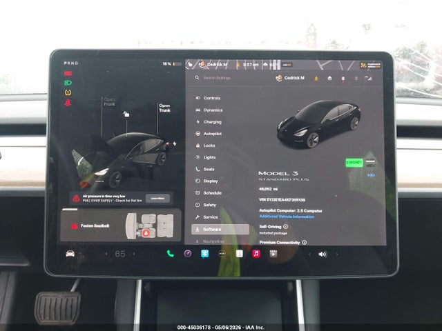 Aukcja sprzedaży 2019 Tesla Model 3, vin: 5YJ3E1EA4KF305138, numer aukcji: 45036178