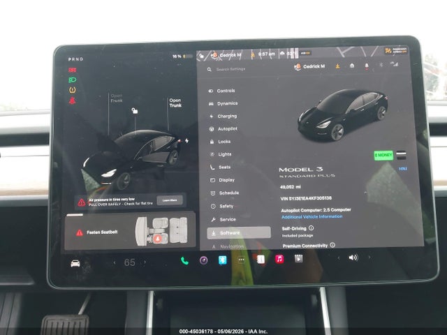 Aukcja sprzedaży 2019 Tesla Model 3, vin: 5YJ3E1EA4KF305138, numer aukcji: 45036178