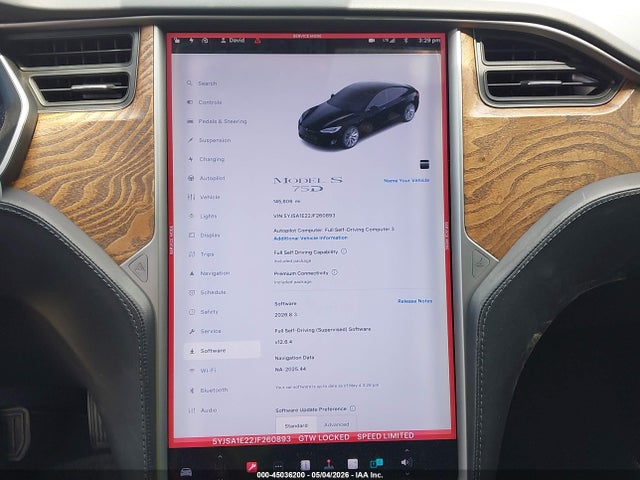 Aukcja sprzedaży 2018 Tesla Model S 100d/75d/p100d, vin: 5YJSA1E22JF260893, numer aukcji: 45036200