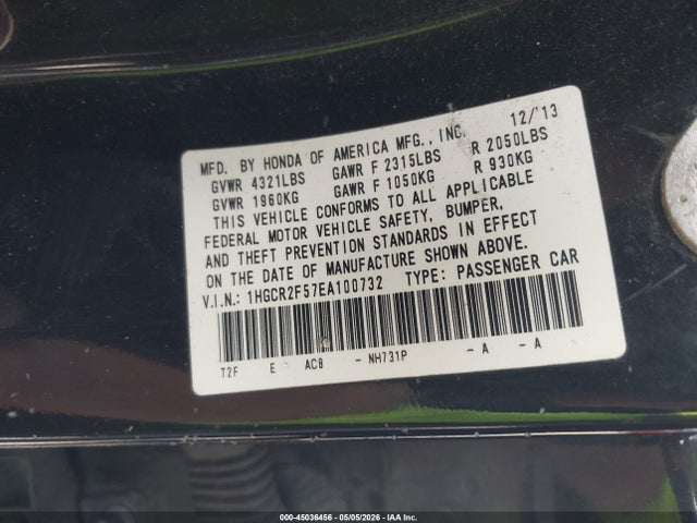 Aukcja sprzedaży 2014 Honda Accord Sport, vin: 1HGCR2F57EA100732, numer aukcji: 45036456