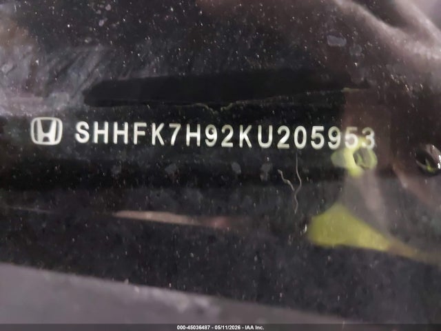 Aukcja sprzedaży 2019 Honda Civic Sport Touring, vin: SHHFK7H92KU205953, numer aukcji: 45036487