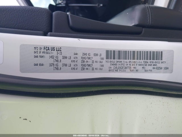 1C4RJEAG3FC807729 Jeep Grand Cherokee Laredo