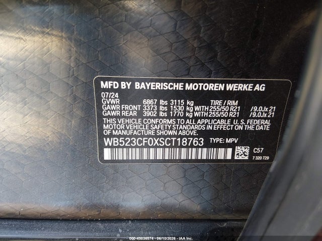 WB523CF0XSCT18763 BMW Ix Xdrive50