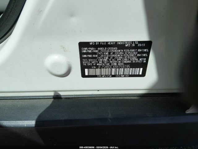 Продаж на аукціоні авто 2011 Subaru Forester 2.5x Premium, vin: JF2SHBDCXBH759195, номер лоту: 45036696