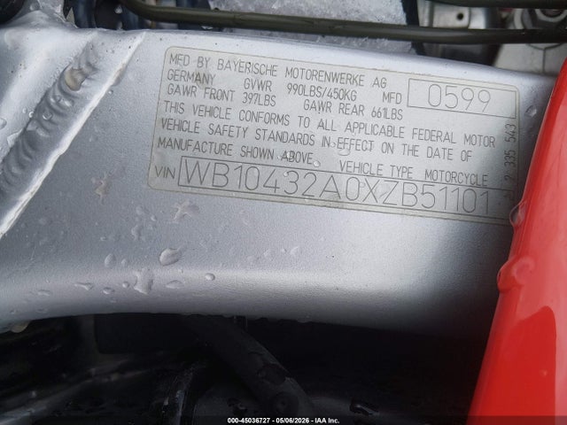 Продажа на аукционе авто 1999 Bmw R1100 S, vin: WB10432A0XZB51101, номер лота: 45036727