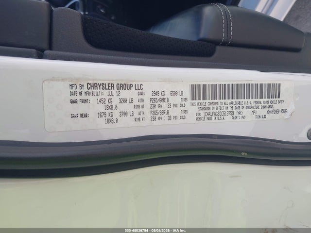 Продаж на аукціоні авто 2013 Jeep Grand Cherokee Laredo, vin: 1C4RJFAG6DC513759, номер лоту: 45036794