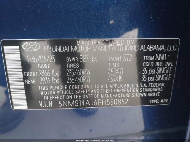 Hyundai Santa Fe Se 2023 5NMS14AJ6PH550852 Image 9