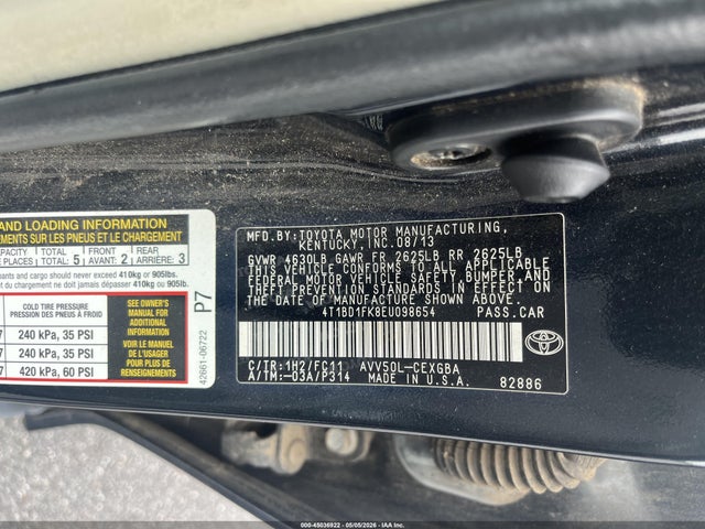 Продаж на аукціоні авто 2014 Toyota Camry Hybrid Xle, vin: 4T1BD1FK8EU098654, номер лоту: 45036922
