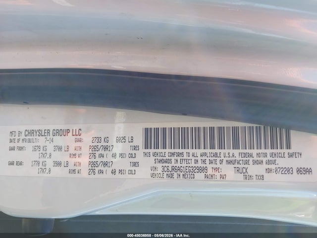 3C6JR6AG1EG329809 RAM 1500 Tradesman