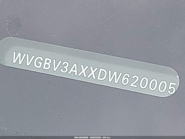 45036966 :رقم المزاد ، WVGBV3AXXDW620005 vin ، 2013 Volkswagen Tiguan S مزاد بيع