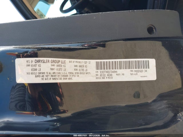 Aukcja sprzedaży 2013 Fiat 500 Pop, vin: 3C3CFFAR2DT540944, numer aukcji: 45037031