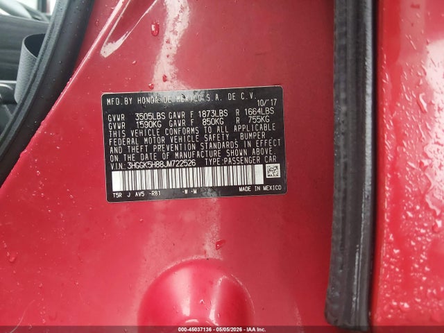 Aukcja sprzedaży 2018 Honda Fit Ex, vin: 3HGGK5H88JM722526, numer aukcji: 45037136