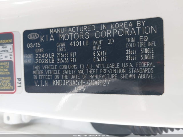 Продаж на аукціоні авто 2015 Kia Soul +, vin: KNDJP3A53F7806927, номер лоту: 45037154