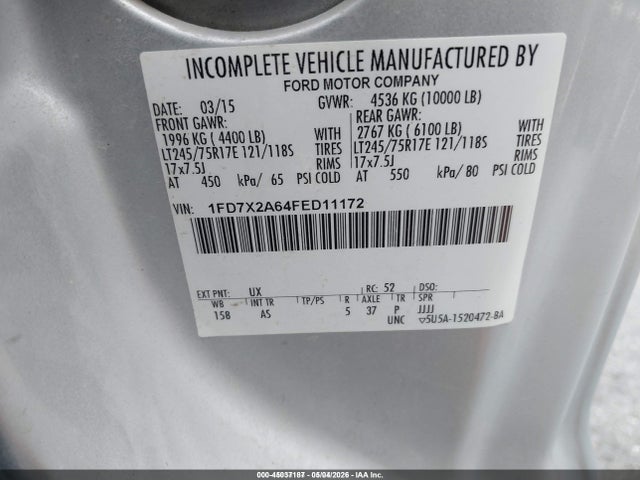 1FD7X2A64FED11172 Ford F-250 Xl