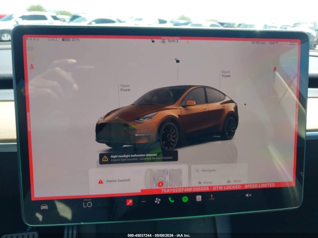 Продаж на аукціоні авто 2022 Tesla Model Y Performance Dual Motor All-wheel Drive, vin: 7SAYGDEF4NF395556, номер лоту: 45037244
