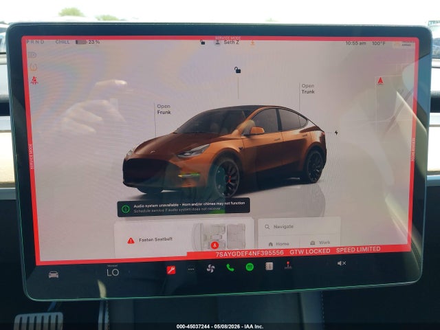 Продаж на аукціоні авто 2022 Tesla Model Y Performance Dual Motor All-wheel Drive, vin: 7SAYGDEF4NF395556, номер лоту: 45037244