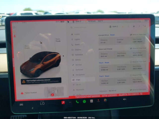 Продаж на аукціоні авто 2022 Tesla Model Y Performance Dual Motor All-wheel Drive, vin: 7SAYGDEF4NF395556, номер лоту: 45037244