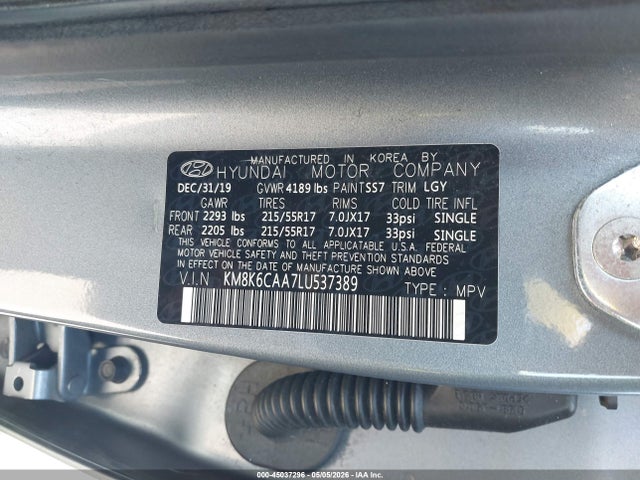Продаж на аукціоні авто 2020 Hyundai Kona Sel Plus, vin: KM8K6CAA7LU537389, номер лоту: 45037296