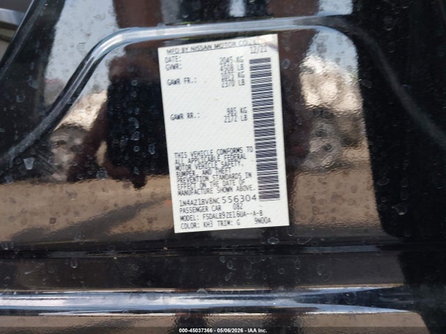 Продажа на аукционе авто 2022 Nissan Leaf S 40 Kwh, vin: 1N4AZ1BV8NC556304, номер лота: 45037366