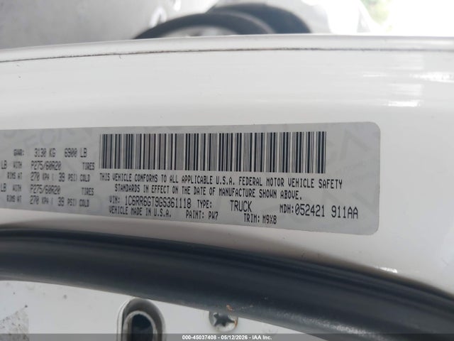 Aukcja sprzedaży 2016 Ram 1500 Big Horn, vin: 1C6RR6GT9GS361118, numer aukcji: 45037408