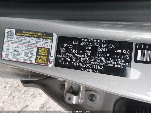 KIA K4 Ex 2025 3KPFU4DE2SE211108 Image 9