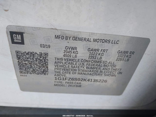 Chevrolet Bolt Ev Premier 2019 1G1FZ6S02K4135226 Image 9
