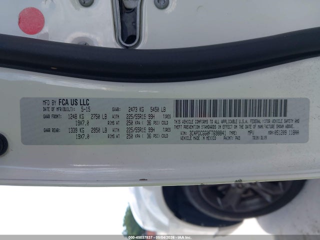 Продажа на аукционе авто 2015 Dodge Journey Crossroad, vin: 3C4PDCGG0FT698841, номер лота: 45037837