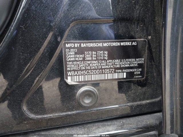 Aukcja sprzedaży 2013 Bmw 528i Xdrive, vin: WBAXH5C52DD110572, numer aukcji: 45037992