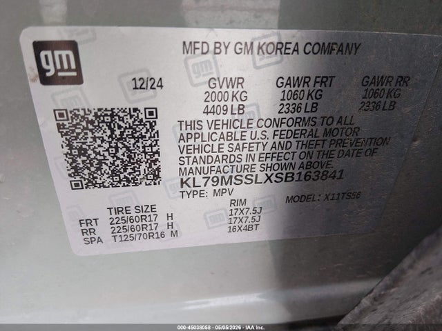 Chevrolet Trailblazer Awd Activ 2025 KL79MSSLXSB163841 Image 9