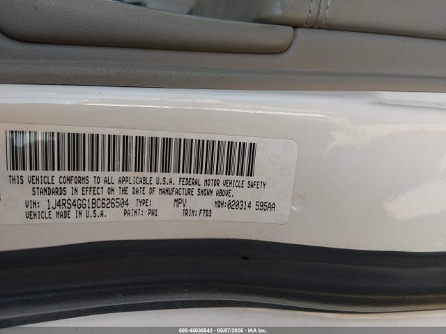 Продаж на аукціоні авто 2011 Jeep Grand Cherokee Laredo, vin: 1J4RS4GG1BC626504, номер лоту: 45038542