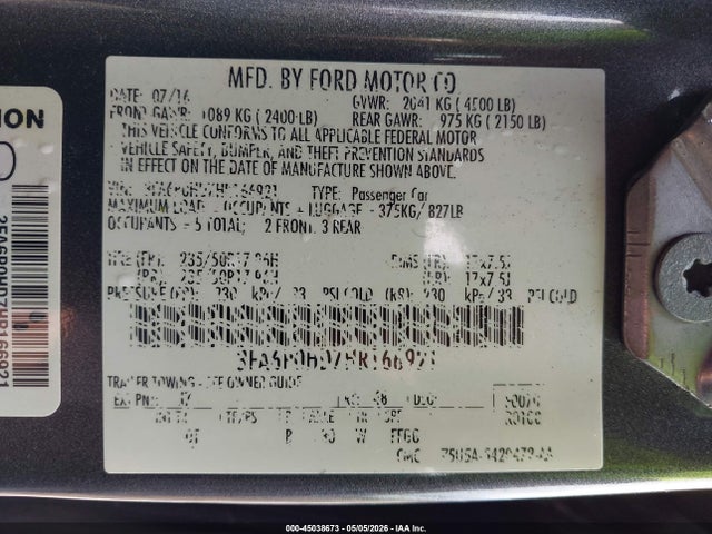 Продаж на аукціоні авто 2017 Ford Fusion Se, vin: 3FA6P0HD7HR166921, номер лоту: 45038673