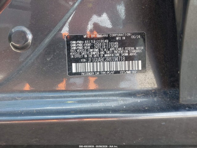 Продаж на аукціоні авто 2024 Subaru Impreza Base 5-door, vin: JF1GUABC2R8394718, номер лоту: 45038939