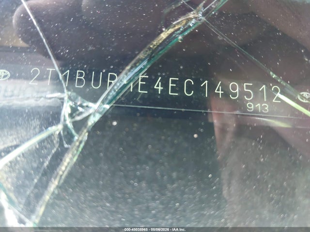 45038965 :رقم المزاد ، 2T1BURHE4EC149512 vin ، 2014 Toyota Corolla L مزاد بيع