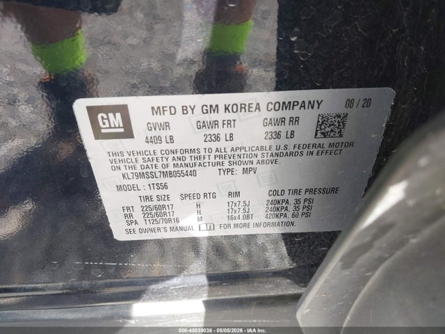 KL79MSSL7MB055440 Chevrolet Trailblazer Awd Activ