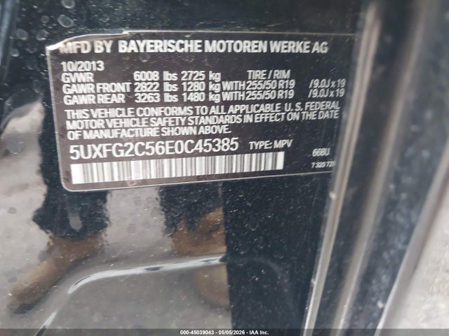 Продаж на аукціоні авто 2014 Bmw X6 Xdrive35i, vin: 5UXFG2C56E0C45385, номер лоту: 45039043
