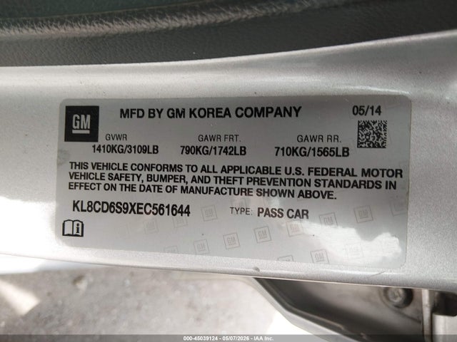 KL8CD6S9XEC561644 Chevrolet Spark 1lt Auto