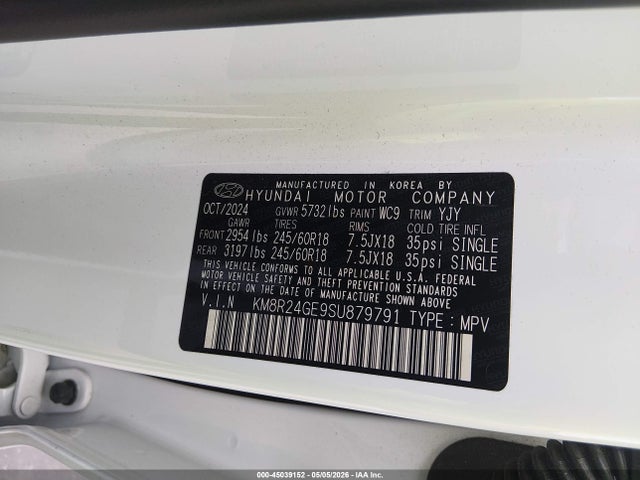 Продаж на аукціоні авто 2025 Hyundai Palisade Sel, vin: KM8R24GE9SU879791, номер лоту: 45039152