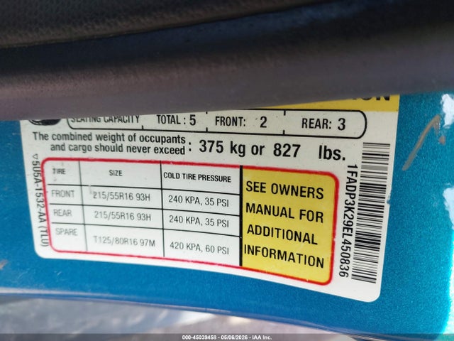 Aukcja sprzedaży 2014 Ford Focus Se, vin: 1FADP3K29EL450836, numer aukcji: 45039458