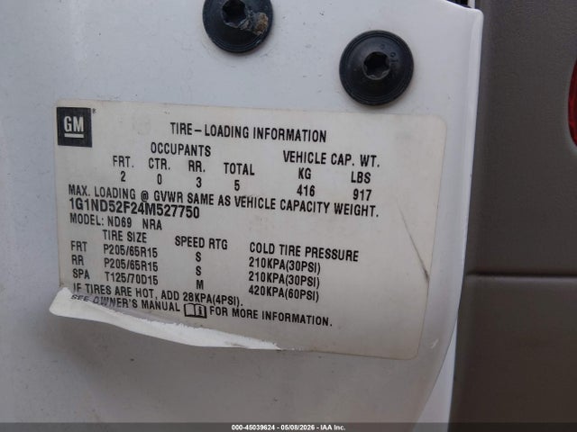 2004 Chevrolet Classic მანქანა იყიდება აუქციონზე, vin: 1G1ND52F24M527750, აუქციონის ნომერი: 45039624