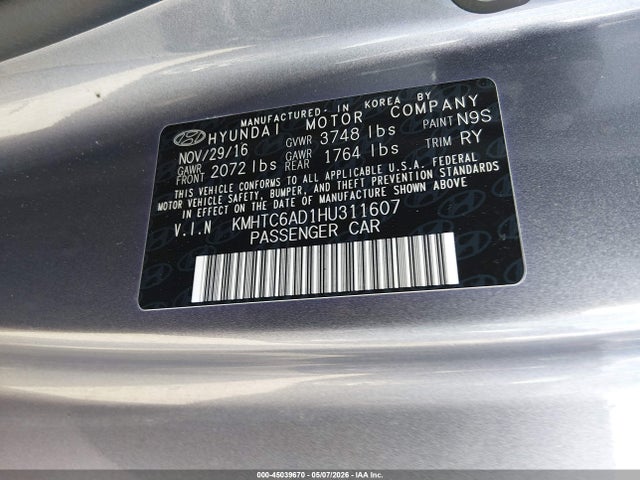 KMHTC6AD1HU311607 Hyundai Veloster