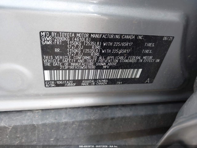 Toyota Rav4 Xle 2025 2T3P1RFV2SW561690 Image 9