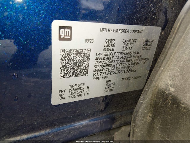 Chevrolet Trax Fwd Sp 2024 KL77LFE25RC132893 Image 9