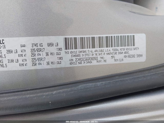 2C4RDGCG6GR382922 Dodge Grand Caravan