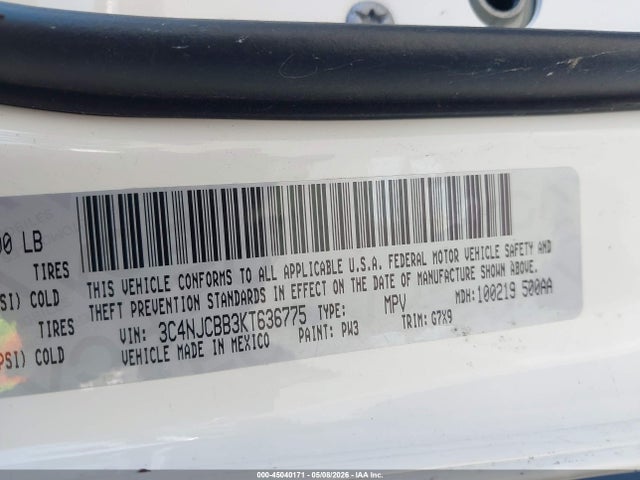 Aukcja sprzedaży 2019 Jeep Compass Latitude Fwd, vin: 3C4NJCBB3KT636775, numer aukcji: 45040171