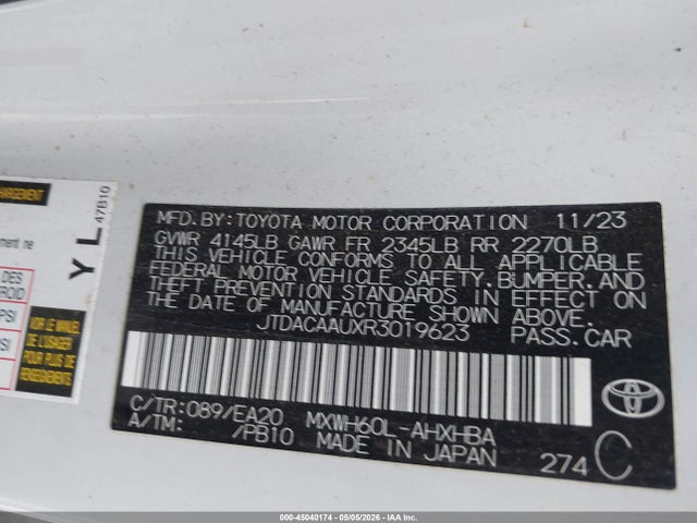 JTDACAAUXR3019623 Toyota Prius Limited