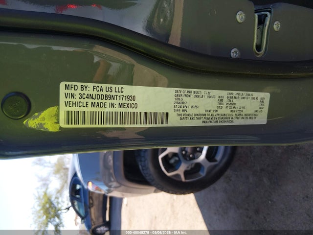 Продажа на аукционе авто 2022 Jeep Compass Trailhawk 4x4, vin: 3C4NJDDB9NT171930, номер лота: 45040278