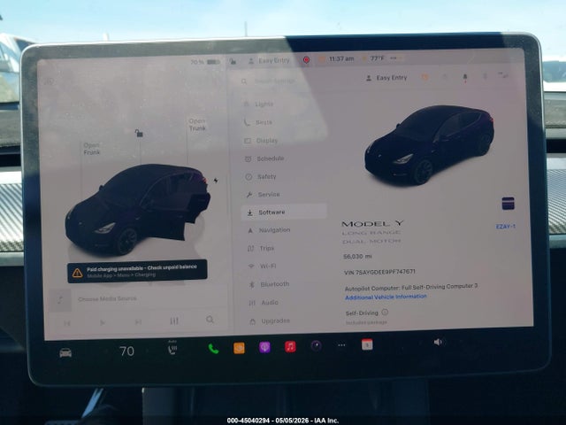 Aukcja sprzedaży 2023 Tesla Model Y Awd/long Range Dual Motor All-wheel Drive, vin: 7SAYGDEE9PF747671, numer aukcji: 45040294