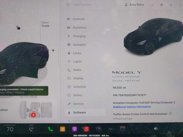 Aukcja sprzedaży 2023 Tesla Model Y Awd/long Range Dual Motor All-wheel Drive, vin: 7SAYGDEE9PF747671, numer aukcji: 45040294